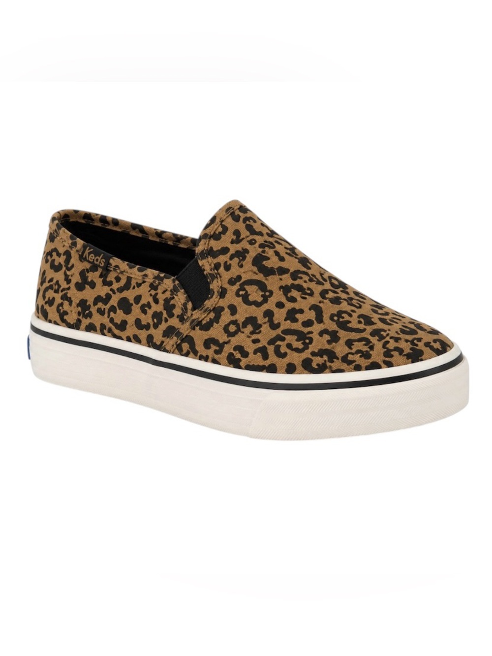Keds Double Decker Leopard Print Canvas Slip On Sneakers Women’s 6.5